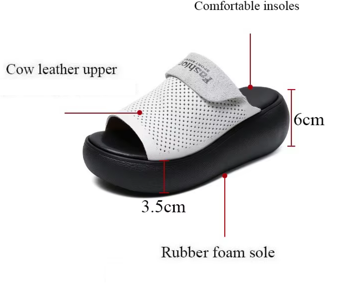 Casual Genuine Leather Heeled Sandals