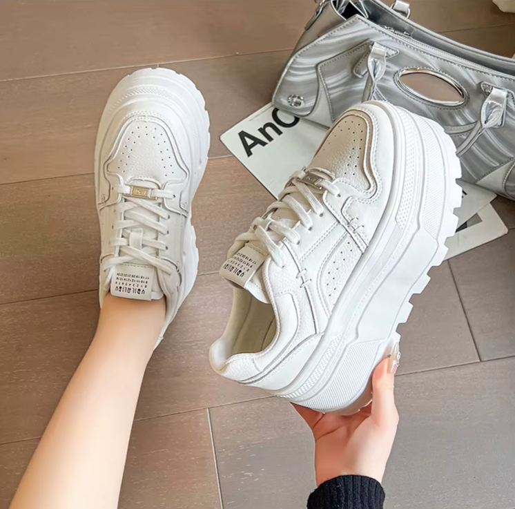 Comfortable Platform Lace-Up Sneakers