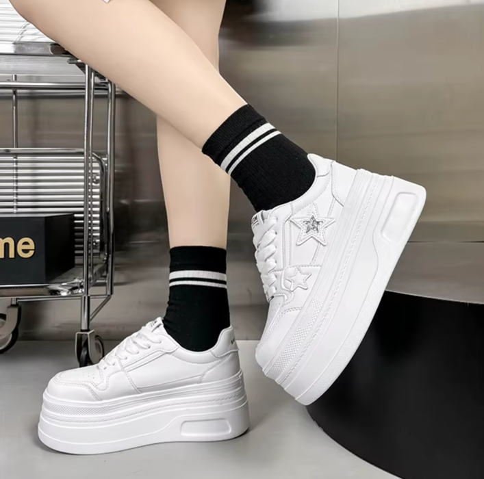 Star-Designed Platform Sneakers