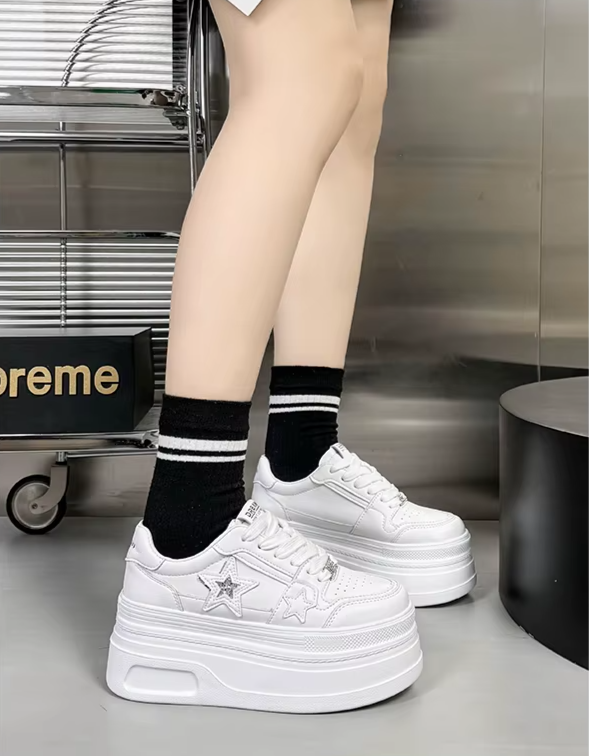 Star-Designed Platform Sneakers