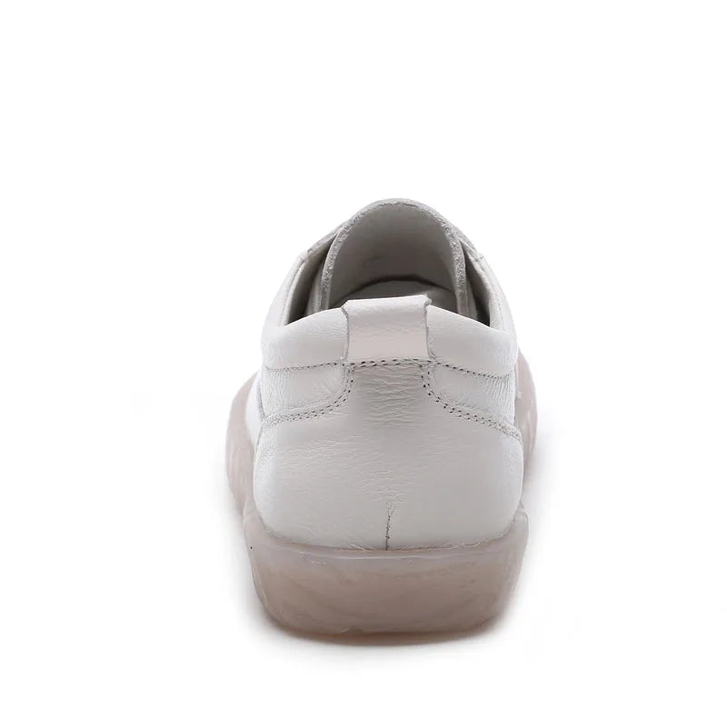 Soft-Bottom Genuine Leather Oxford Sneakers