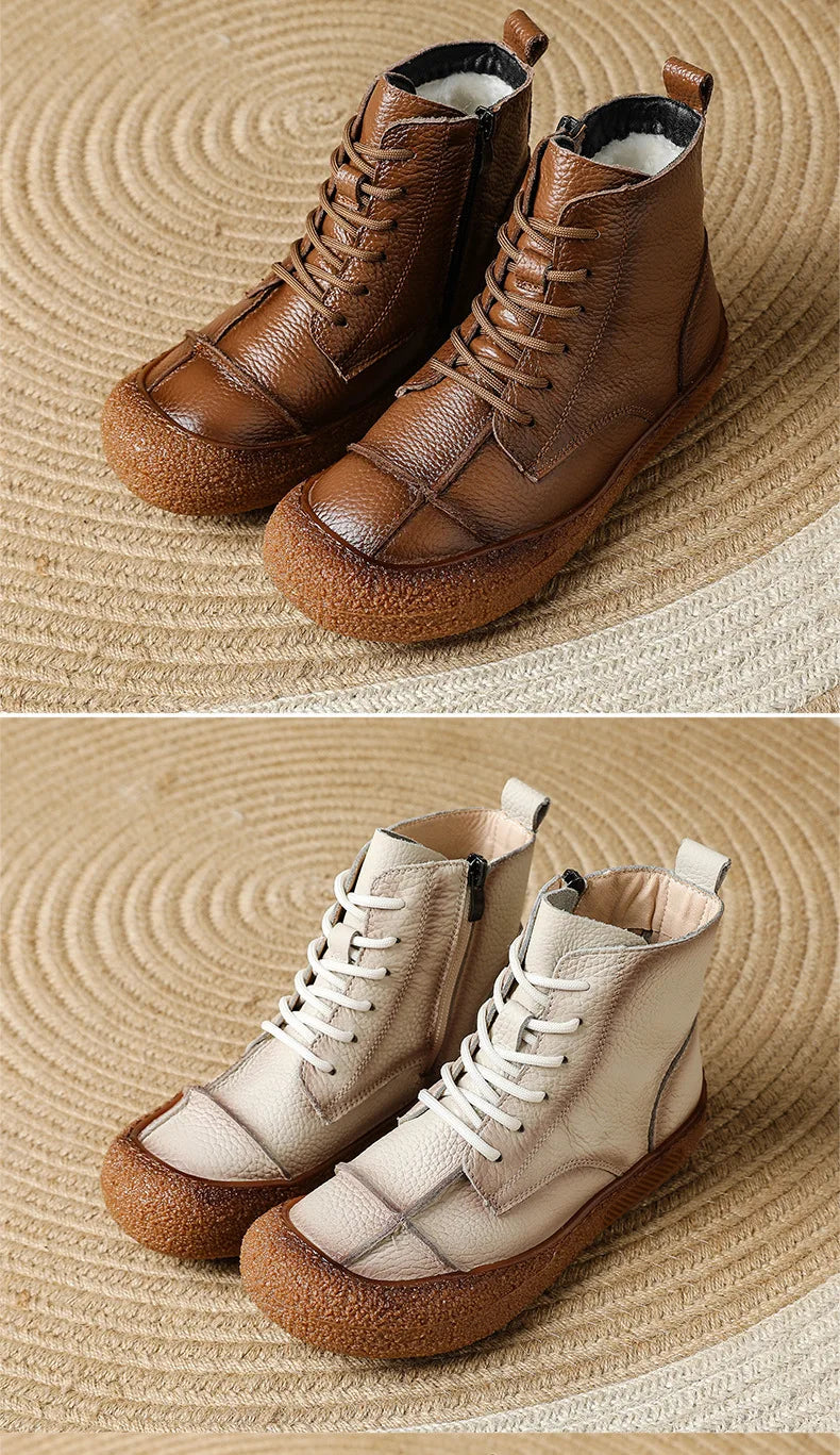 Leather Cross-Strap Sneakers