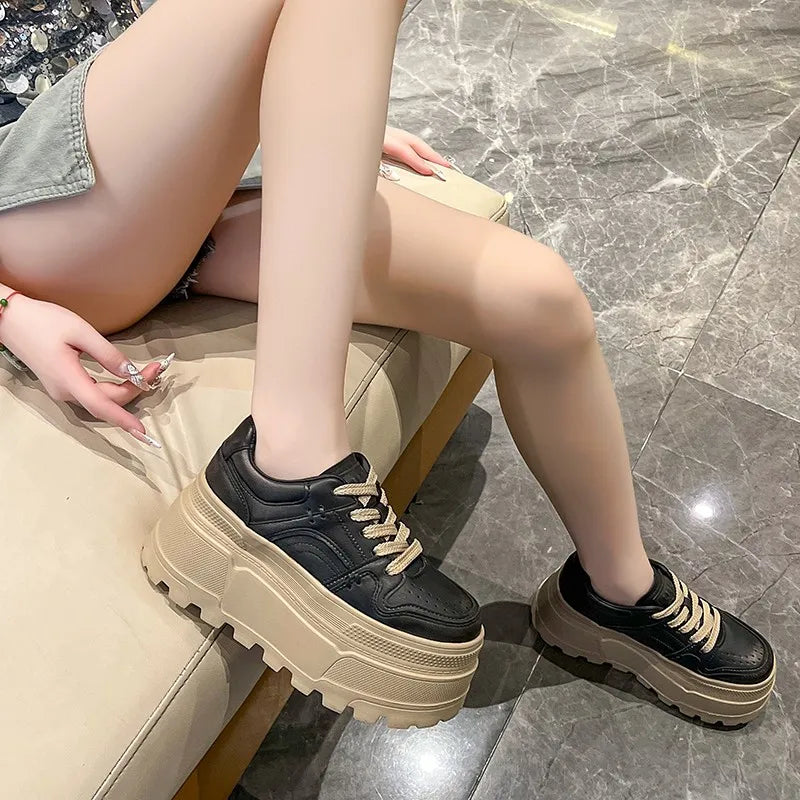 Platform Lace-Up Sneakers