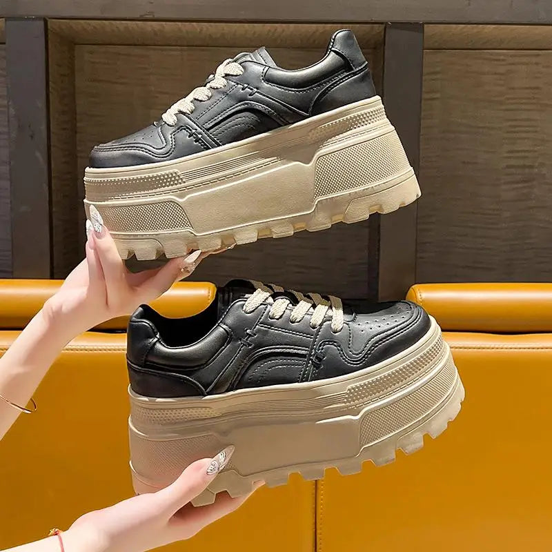 Platform Lace-Up Sneakers