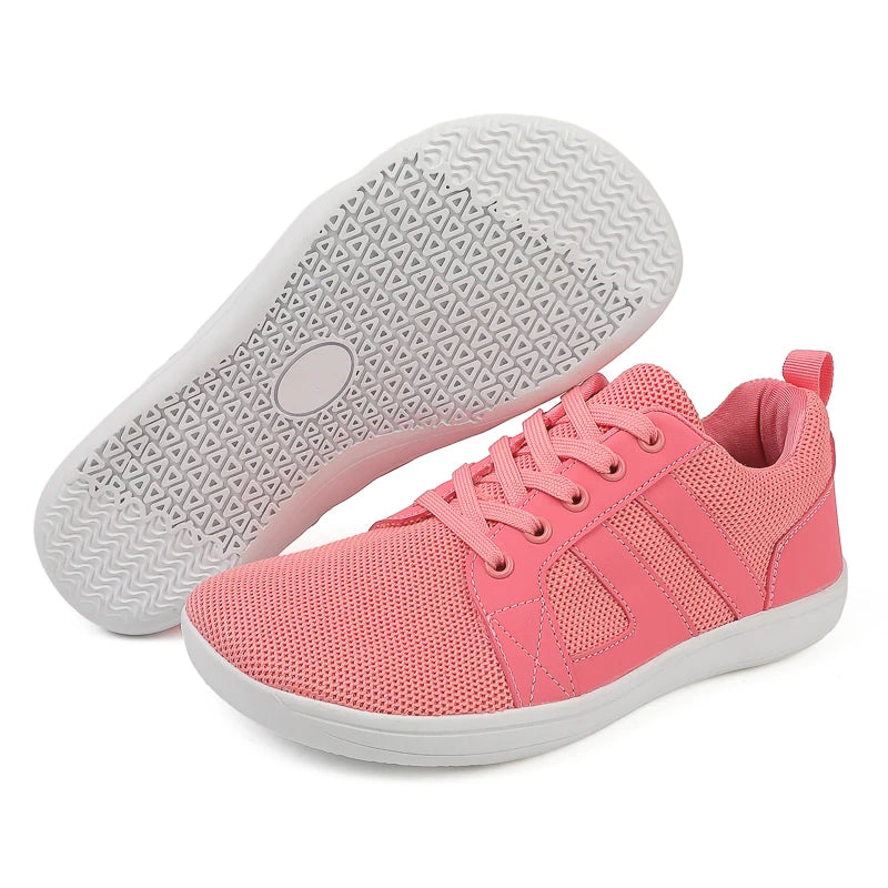 Trendy flat sneakers with soft soles