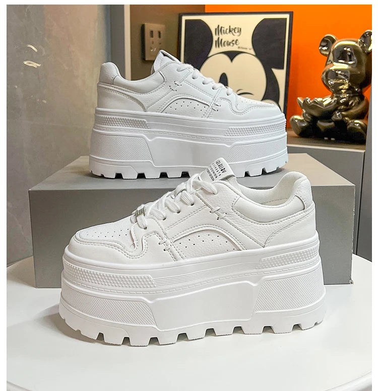 Comfortable Platform Lace-Up Sneakers