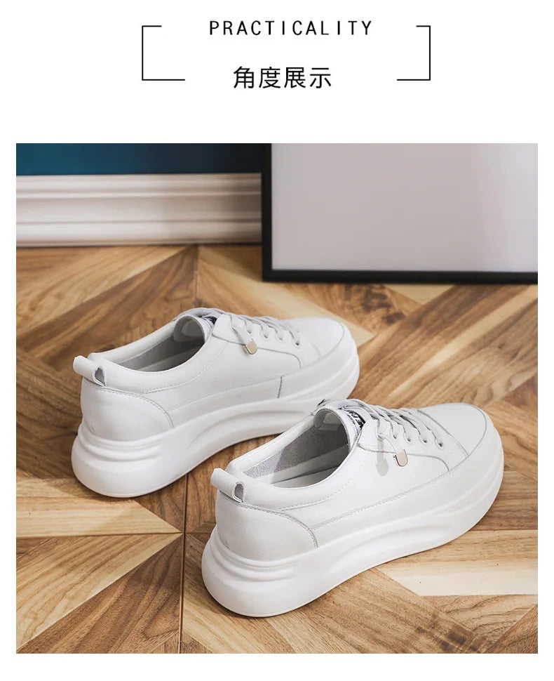 Breathable Genuine Leather Sneakers