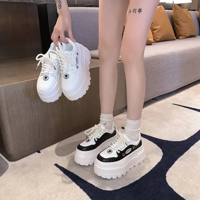 Trendy Breathable Platform Sneakers