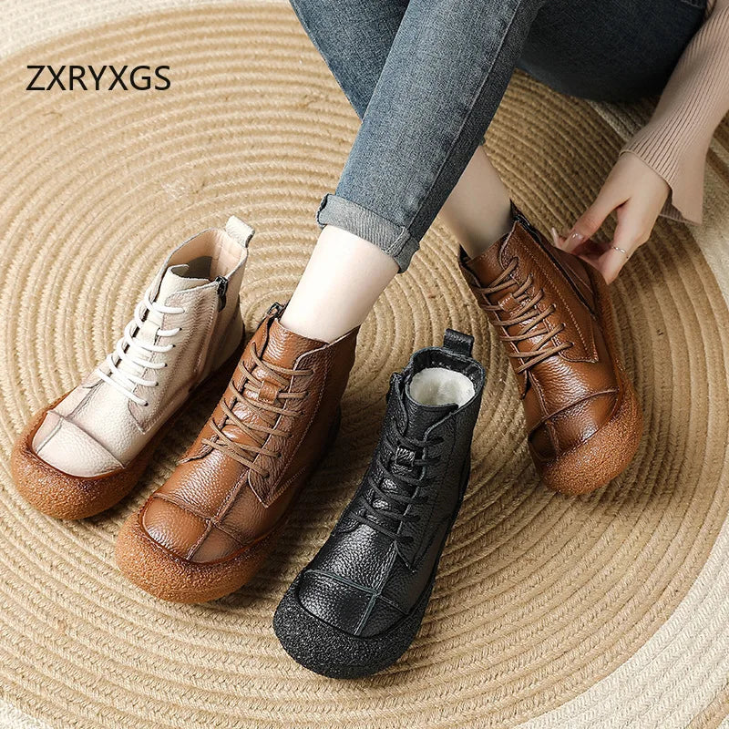 Leather Cross-Strap Sneakers