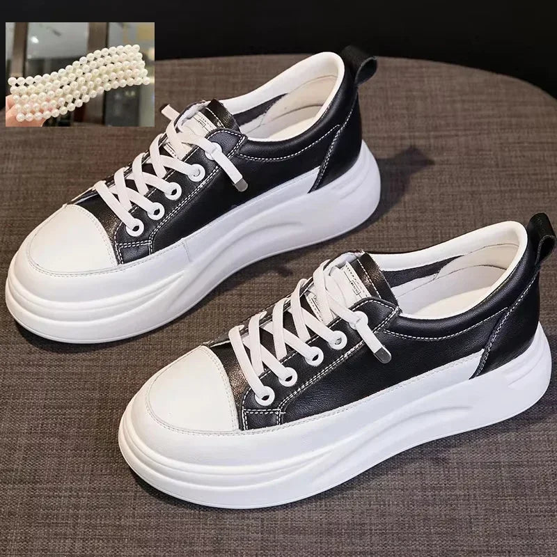 Breathable Genuine Leather Sneakers