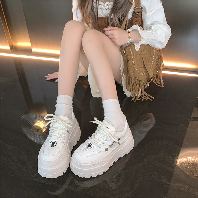 Trendy Breathable Platform Sneakers