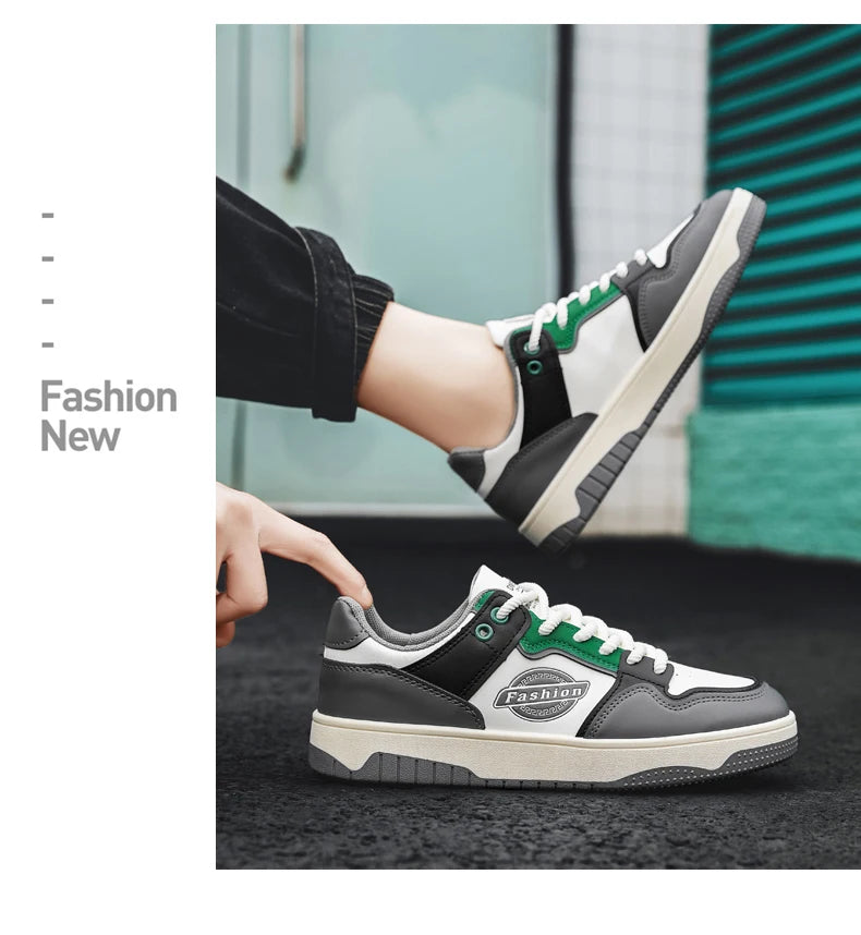 Breathable Trendy Lace-Up Sneakers