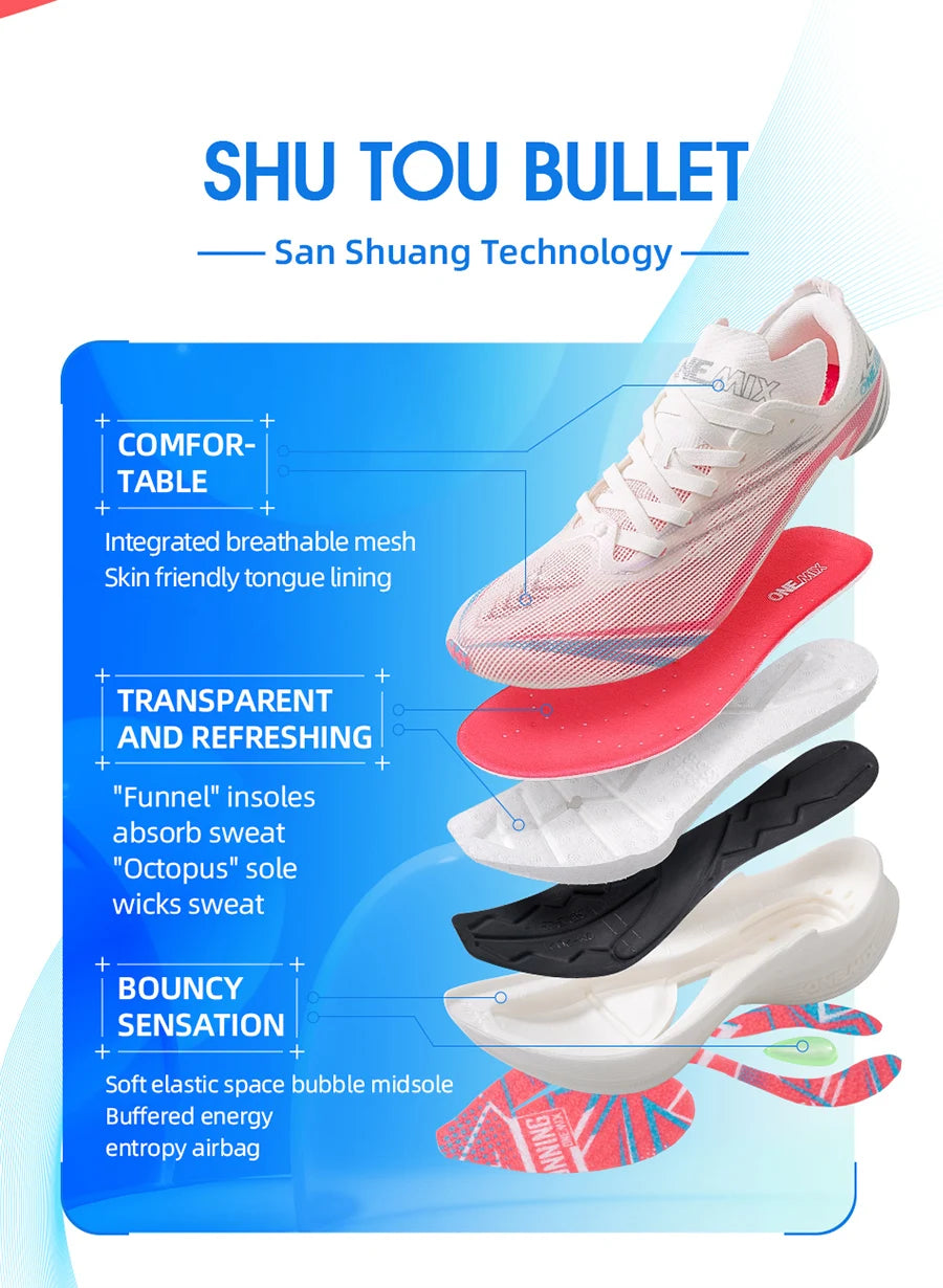 Carbon Plate Marathon Running Shoe Pro Tests Stable Support For Shock-absorbing Ultralight Bounce Sneakers