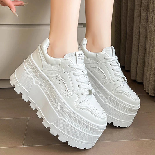 Comfortable Platform Lace-Up Sneakers