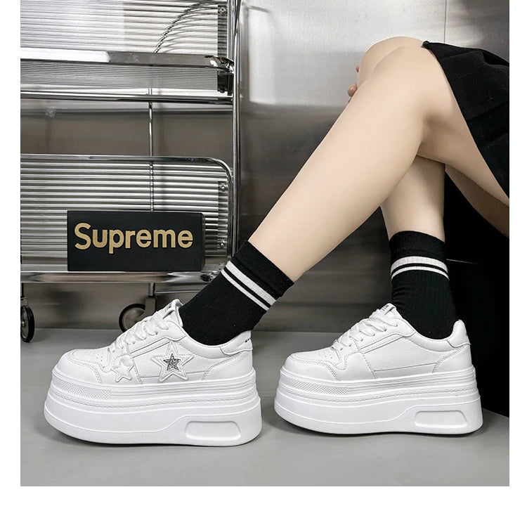 Star-Designed Platform Sneakers