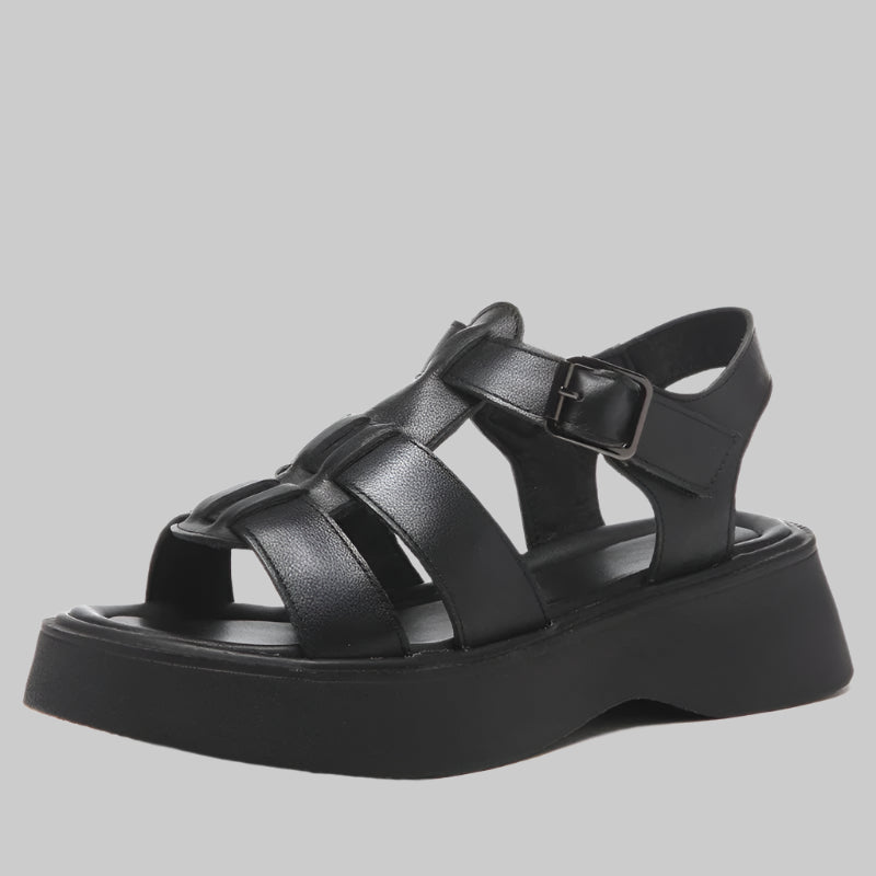 Leather Sandals Genuine Platform