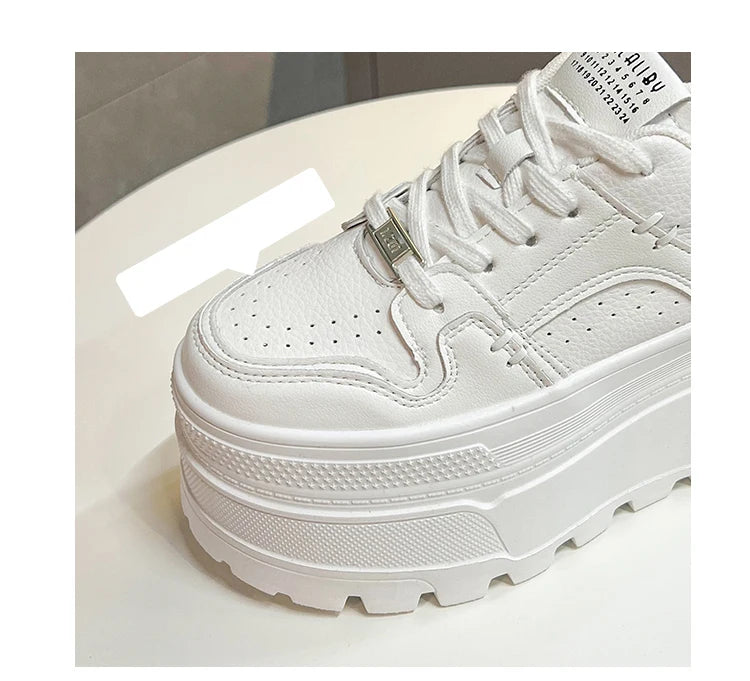 Comfortable Platform Lace-Up Sneakers