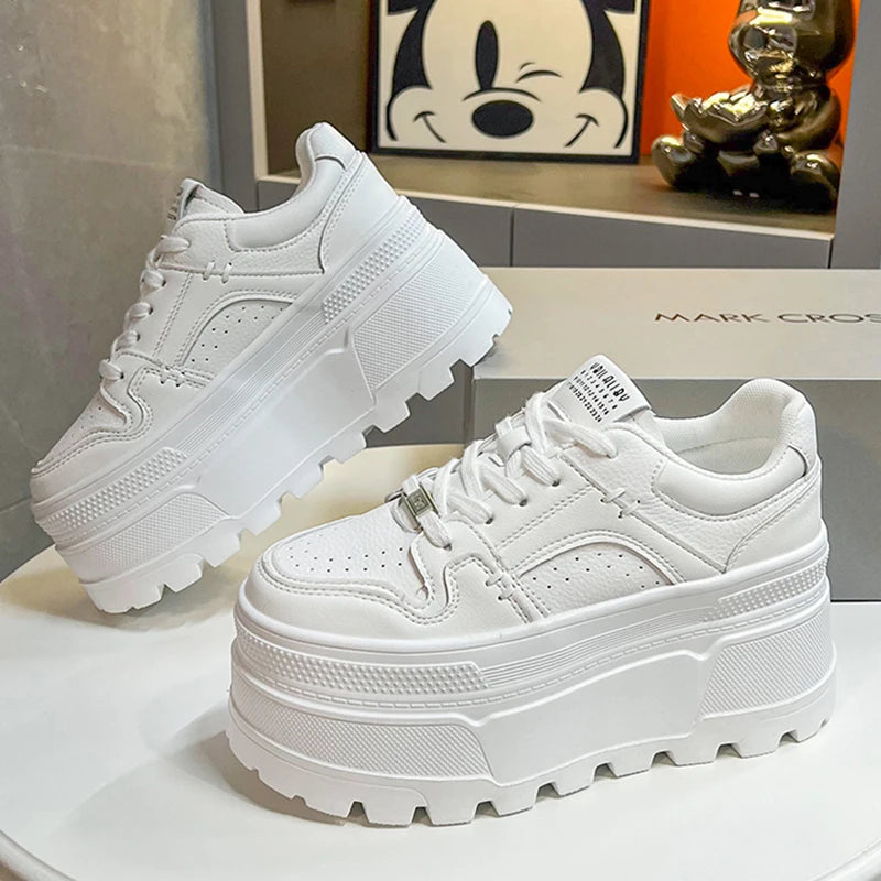 Comfortable Platform Lace-Up Sneakers