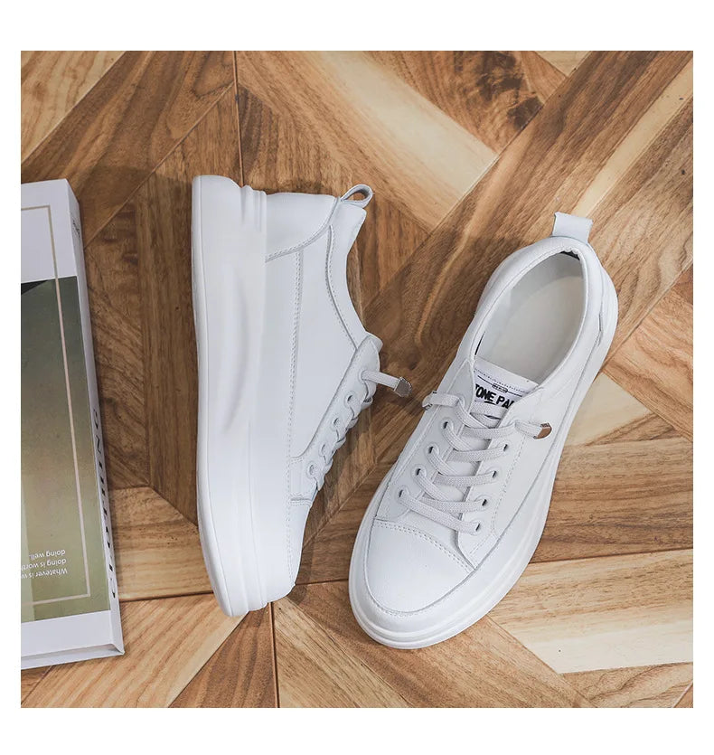 Breathable Genuine Leather Sneakers