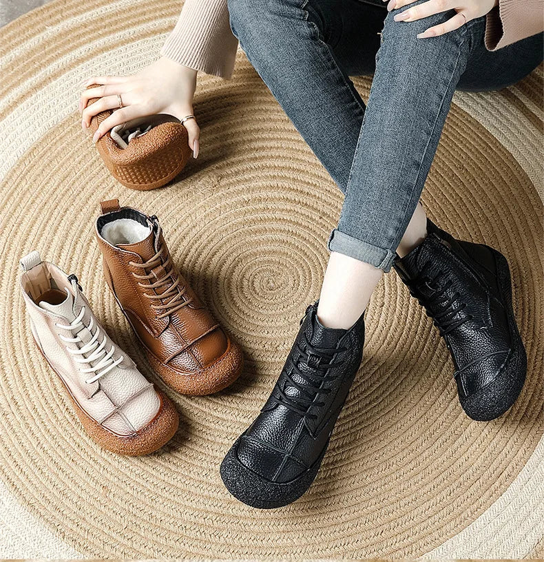 Leather Cross-Strap Sneakers