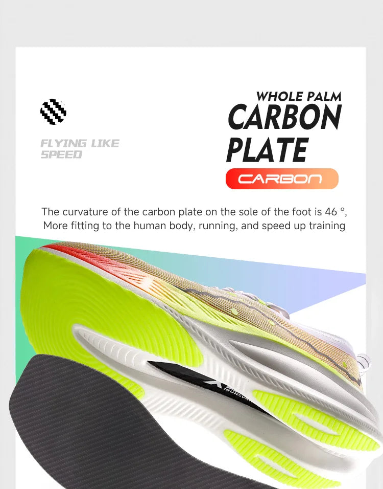 Full palm carbon plate Running Shoes Suitable for Heavy Runners Sport Shoes Non-slip Outdoor Athletic Sneakers