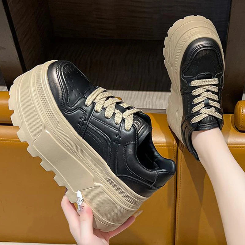 Platform Lace-Up Sneakers