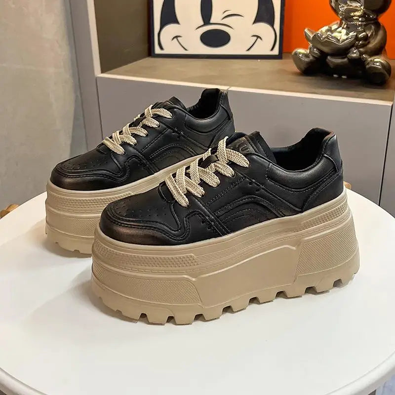 Platform Lace-Up Sneakers