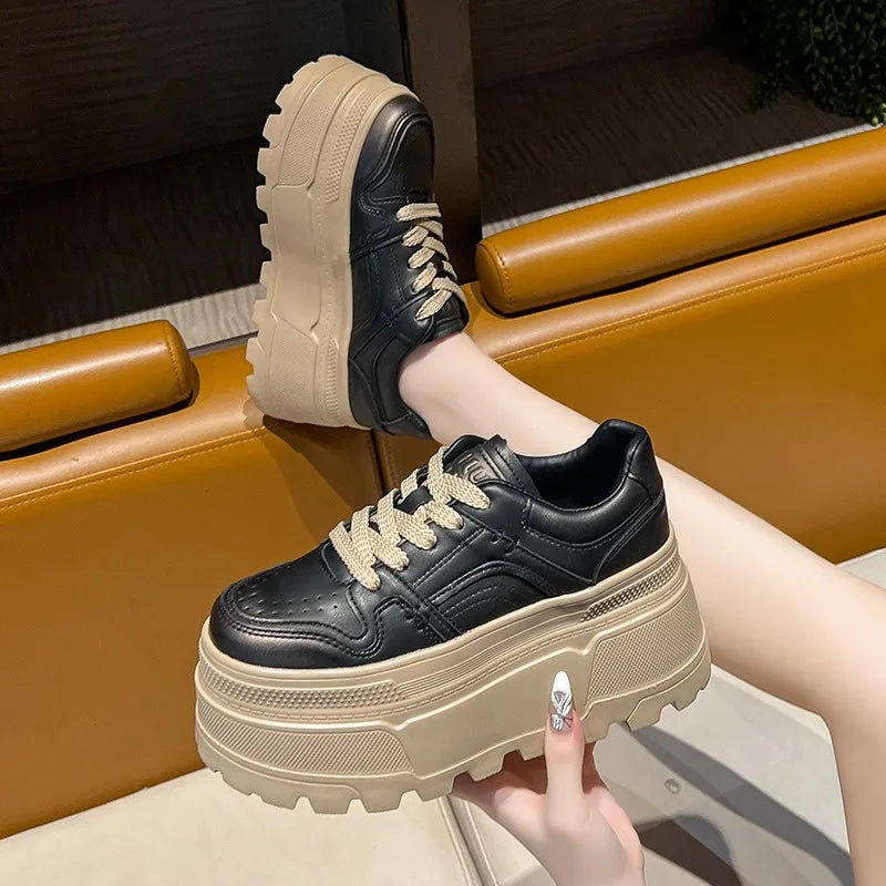 Platform Lace-Up Sneakers