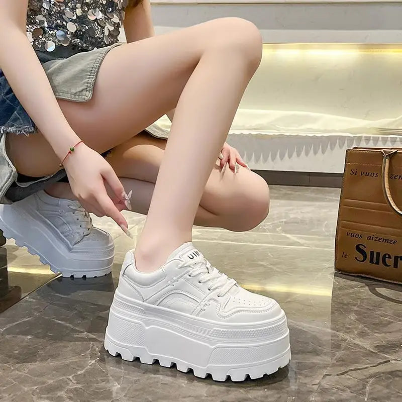 Platform Lace-Up Sneakers