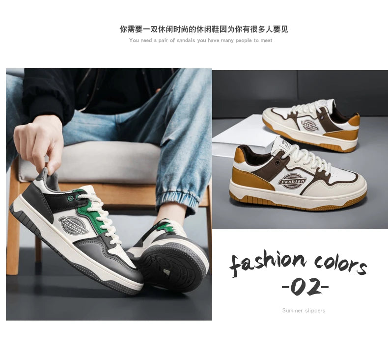 Breathable Trendy Lace-Up Sneakers