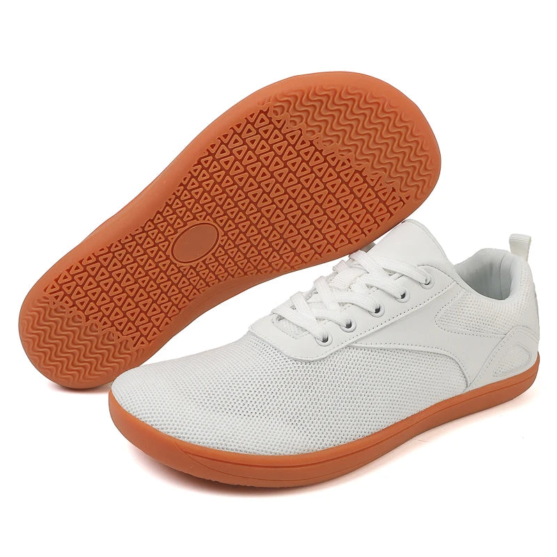 Trendy flat sneakers with soft soles