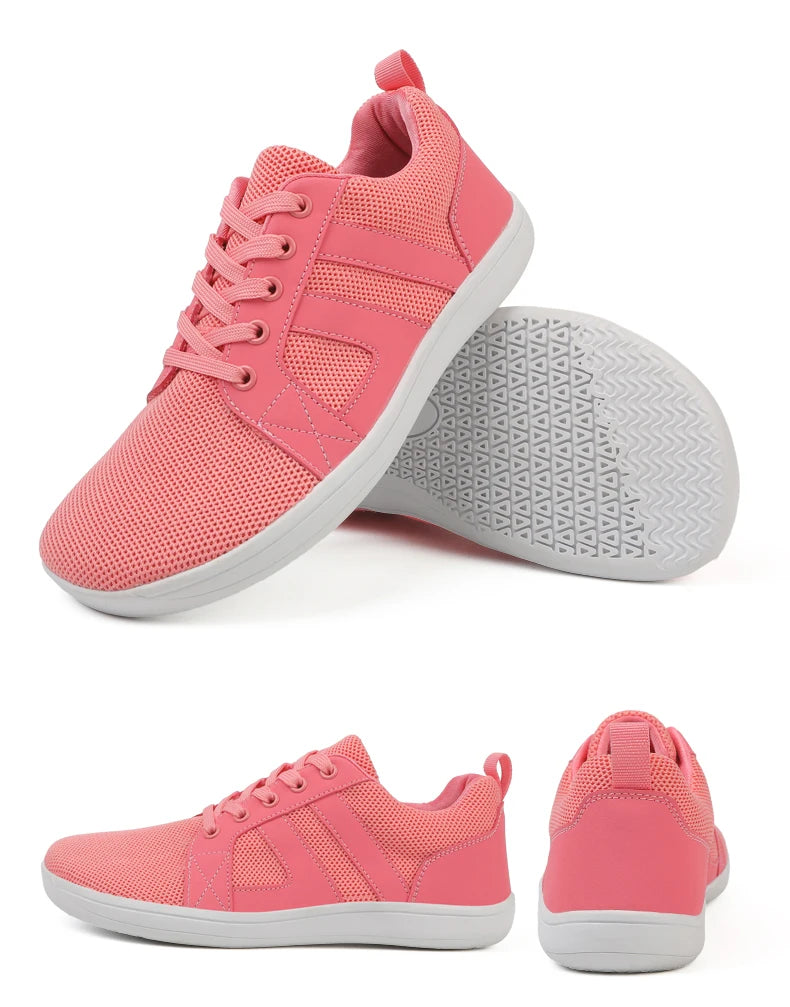 Trendy flat sneakers with soft soles