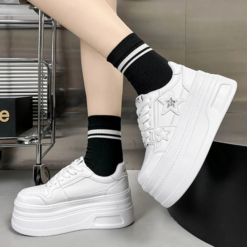 Star-Designed Platform Sneakers