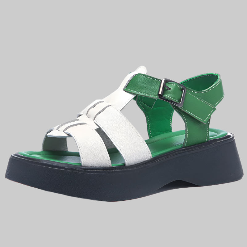 Leather Sandals Genuine Platform