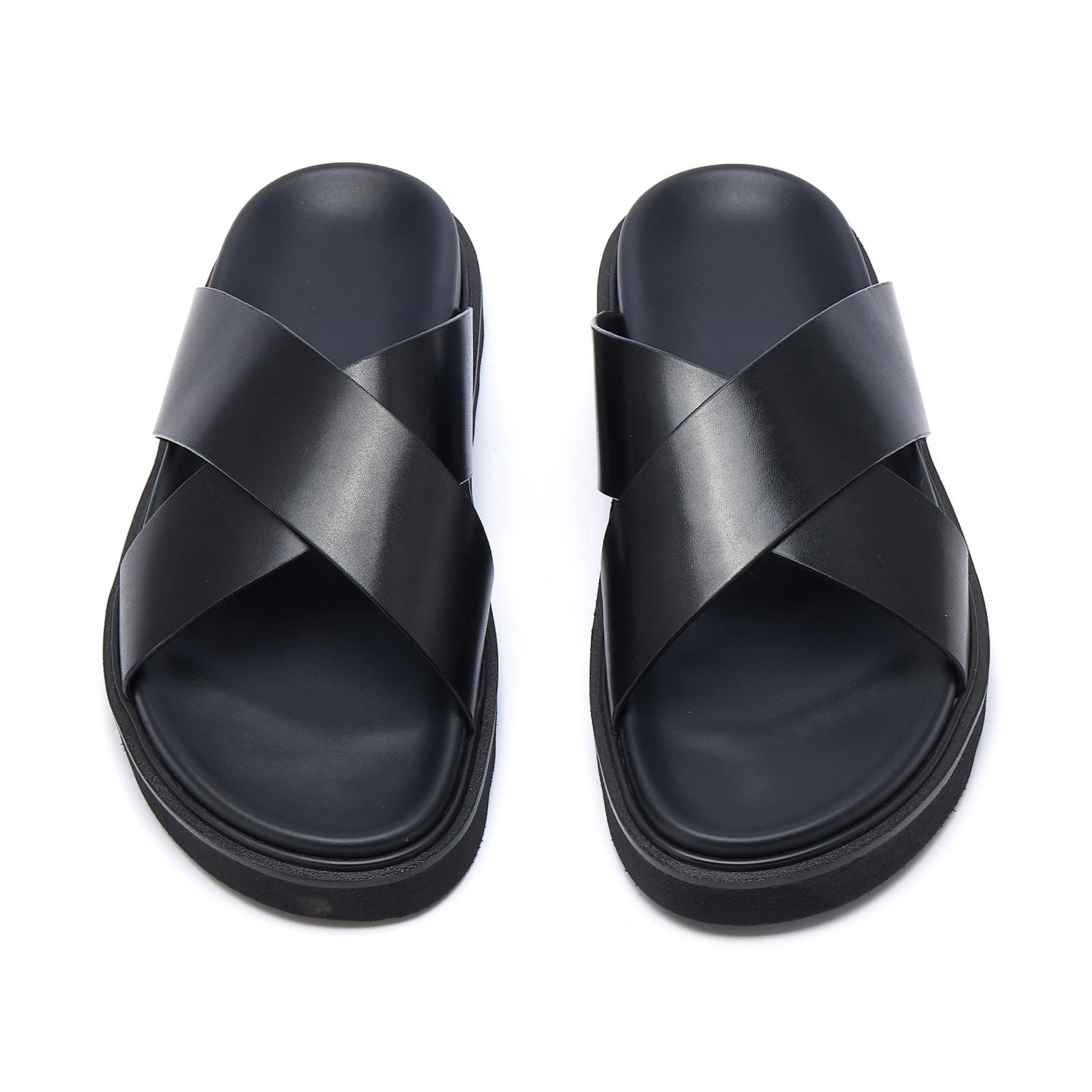 Elegant Men's Leather Comfort Sandals