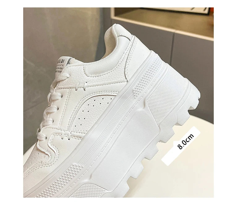 Comfortable Platform Lace-Up Sneakers