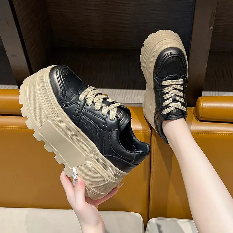 Platform Lace-Up Sneakers