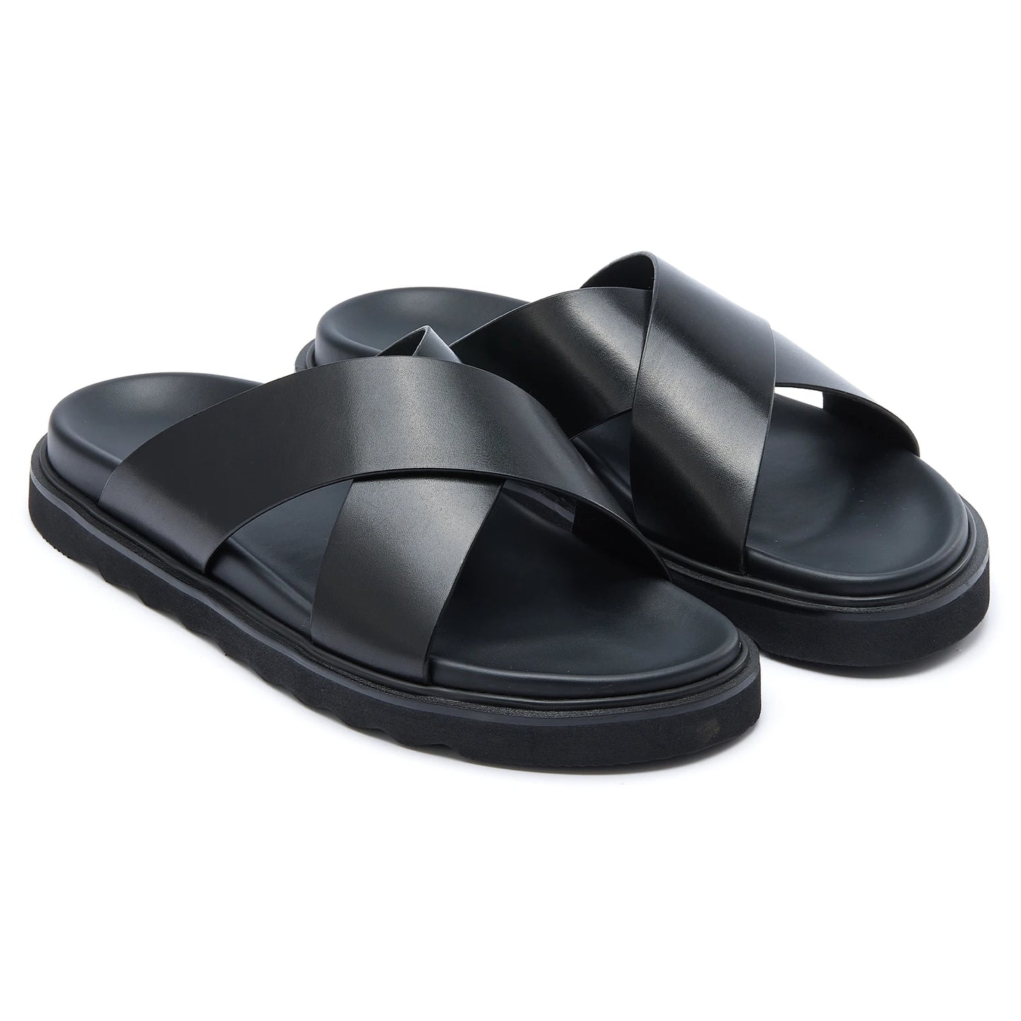 Elegant Men's Leather Comfort Sandals