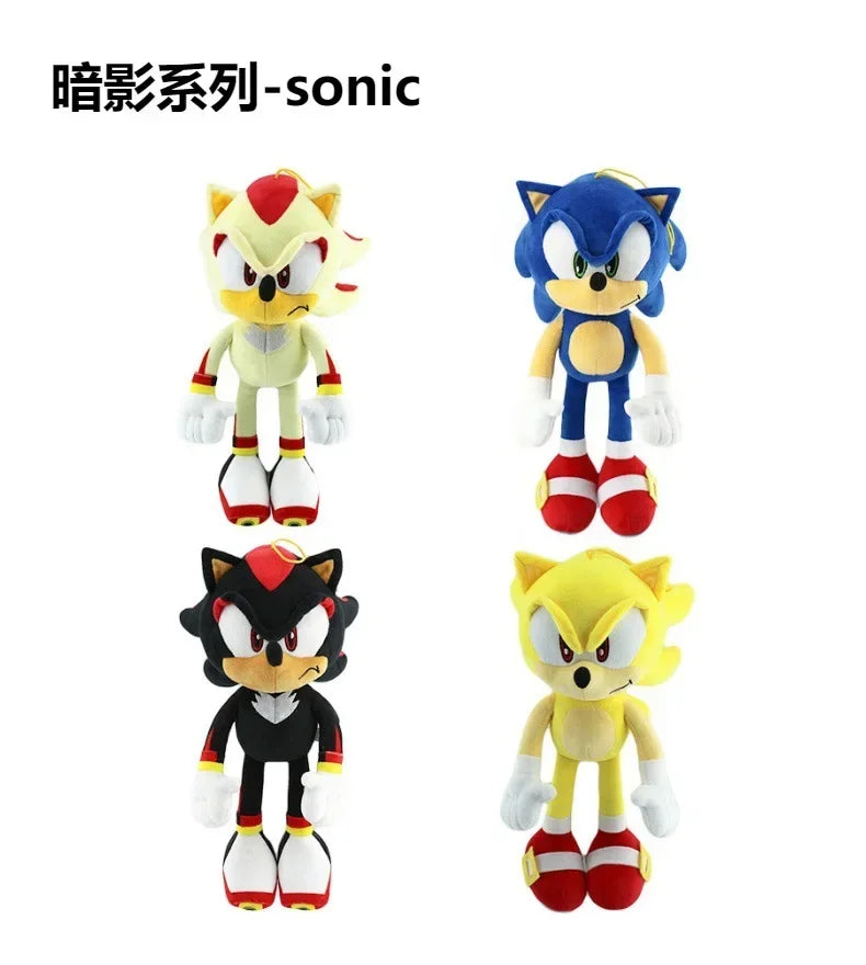 33cm Sonic High Quality Plush Toy Cartoon The Hedgehog Doll Tails Shadow Soft Stuffed Anime Christmas Birthday Gift For Kids