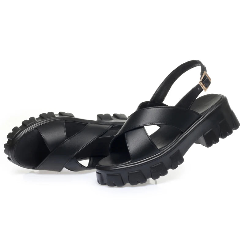 Fashion Sandals Gladiator Leather