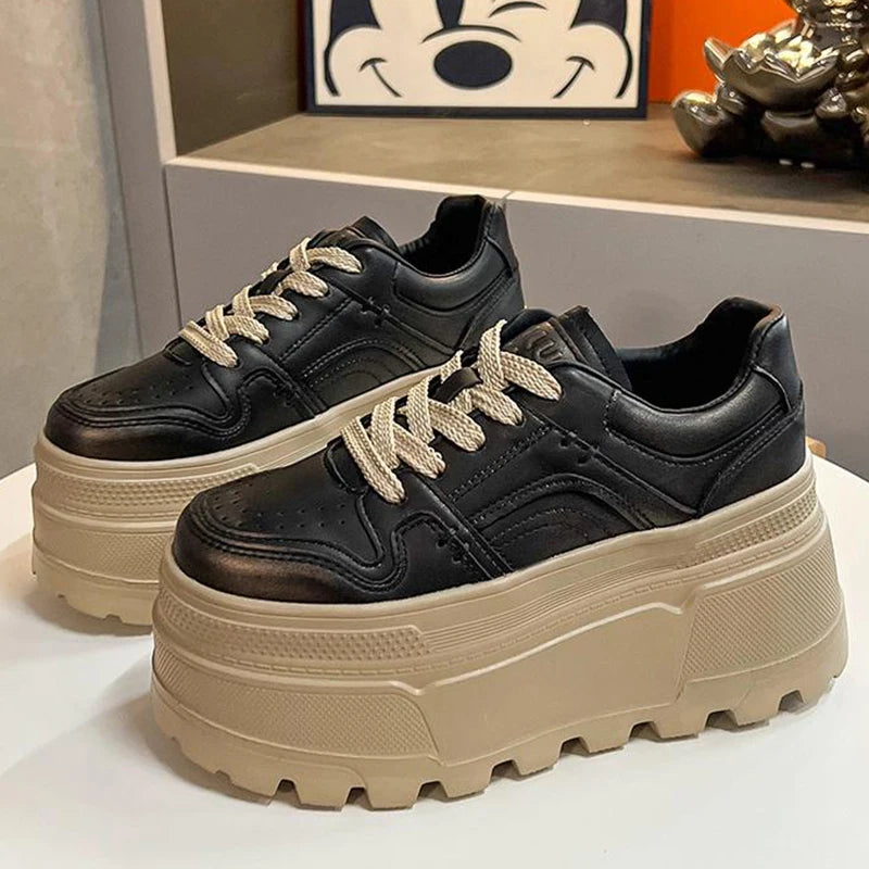 Platform Lace-Up Sneakers