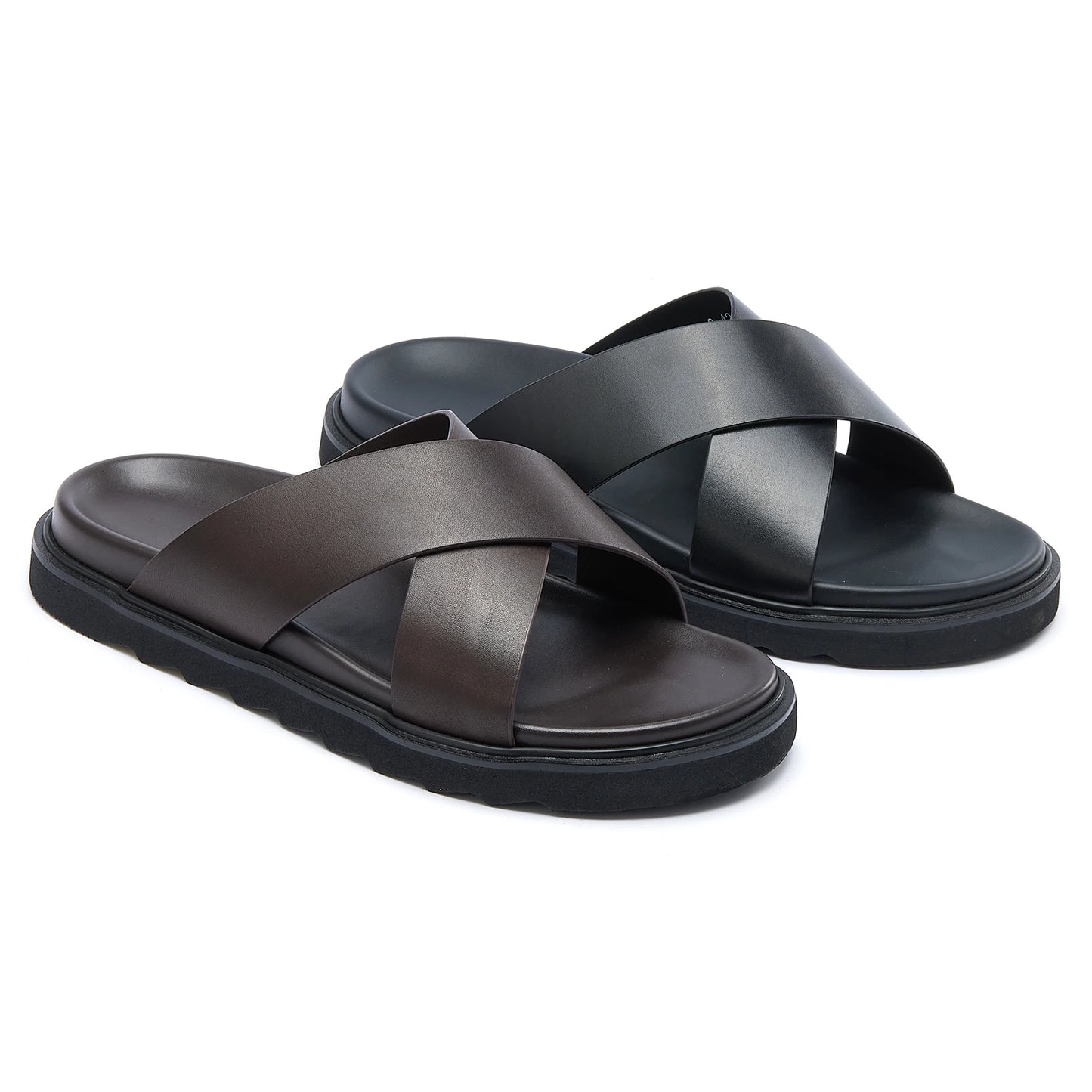 Elegant Men's Leather Comfort Sandals