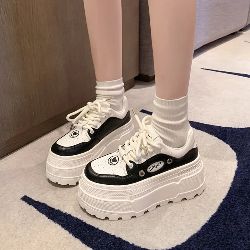 Trendy Breathable Platform Sneakers