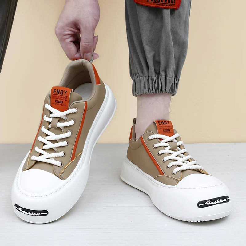 Leather Platform Classic Sneakers