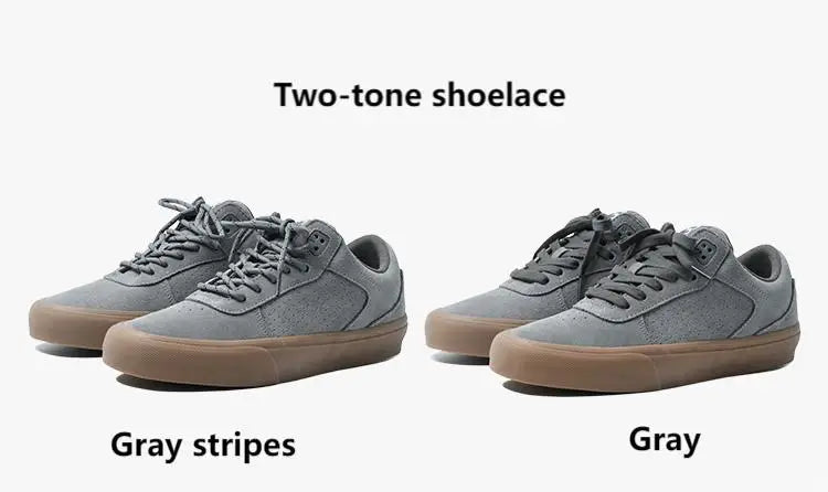 Gray Suede Lace-Up Street Sneakers