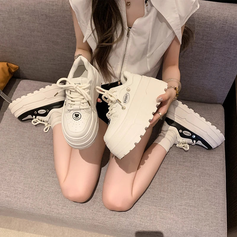 Trendy Breathable Platform Sneakers