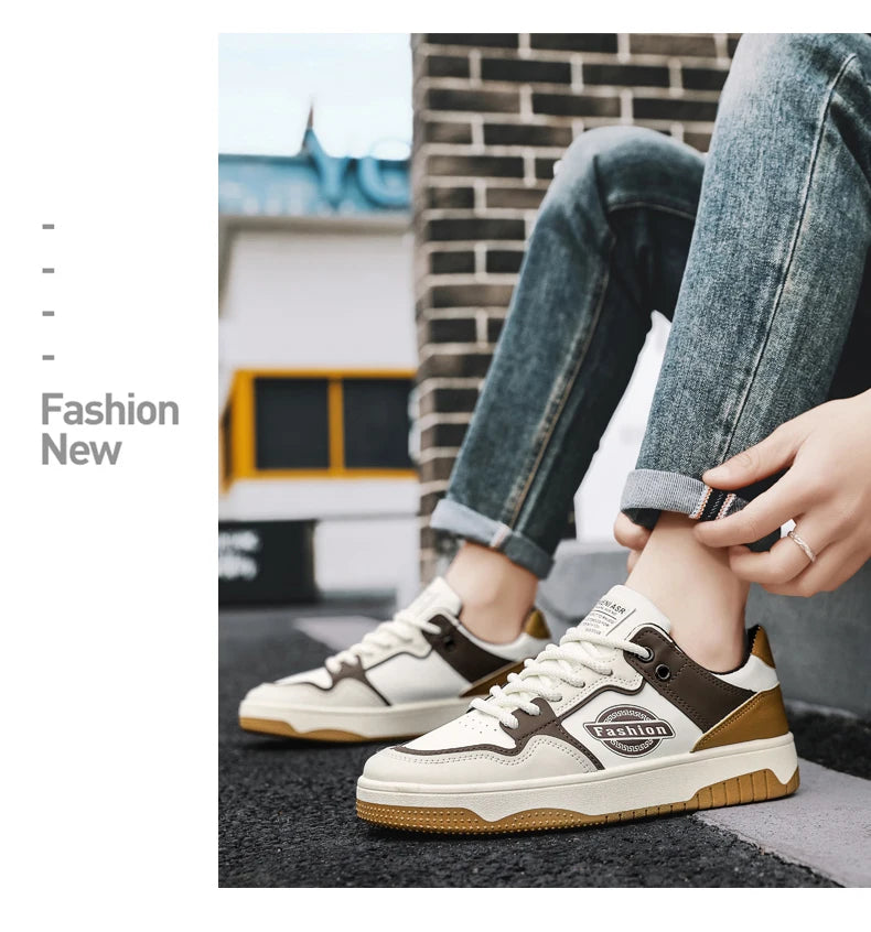 Breathable Trendy Lace-Up Sneakers