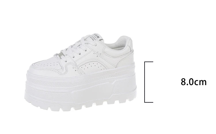 Comfortable Platform Lace-Up Sneakers