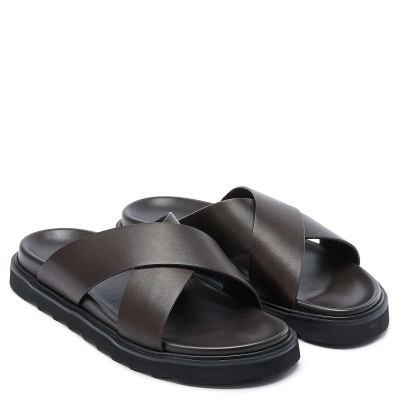 Elegant Men's Leather Comfort Sandals