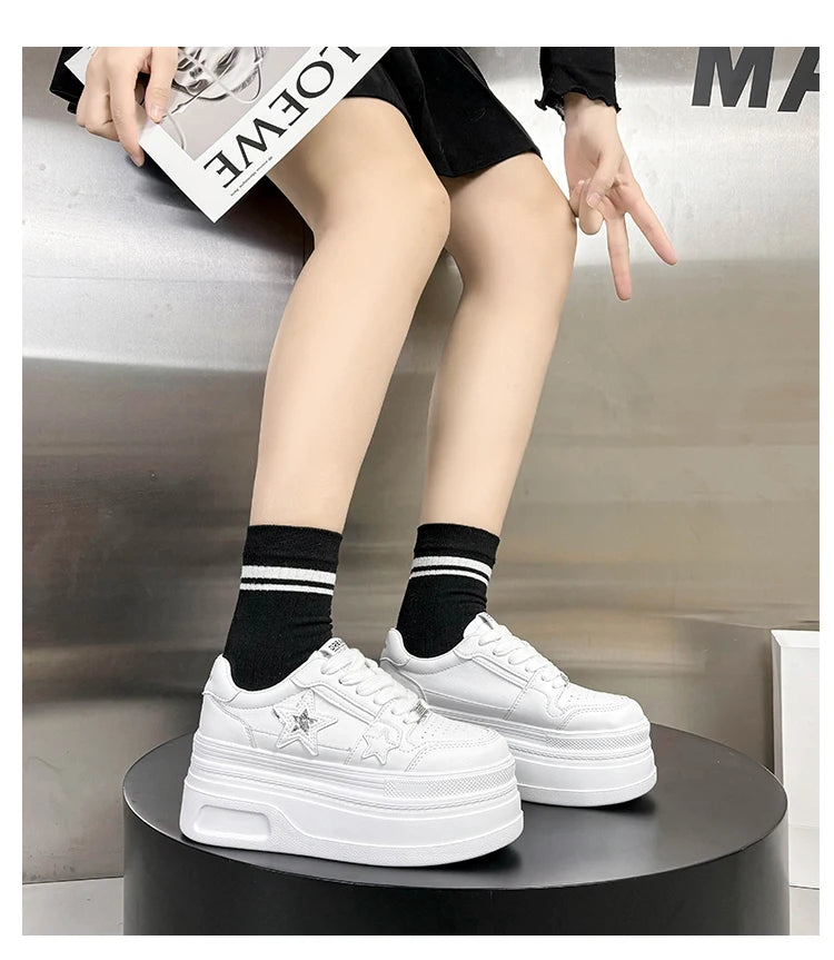 Star-Designed Platform Sneakers